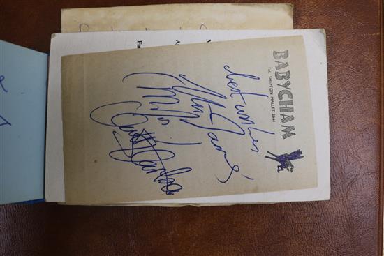 A signed photograph of Richard Burton, 1965, a small autograph book with 1960s pop groups, sundry film, theatre and pop ephemera etc.